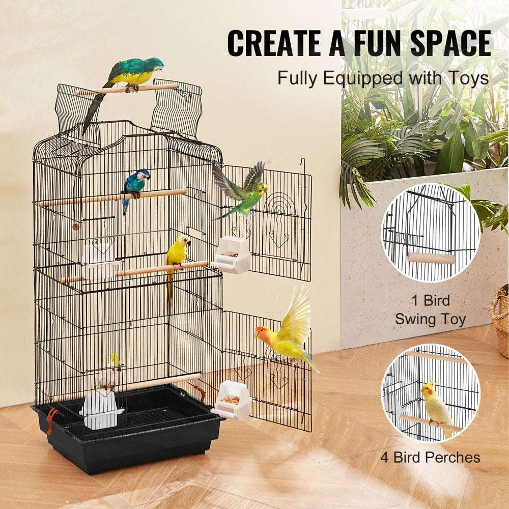 VEVOR Bird Flight Cage 39 in Hanging Metal Parakeet Cage for Cockatiels Parrot 
