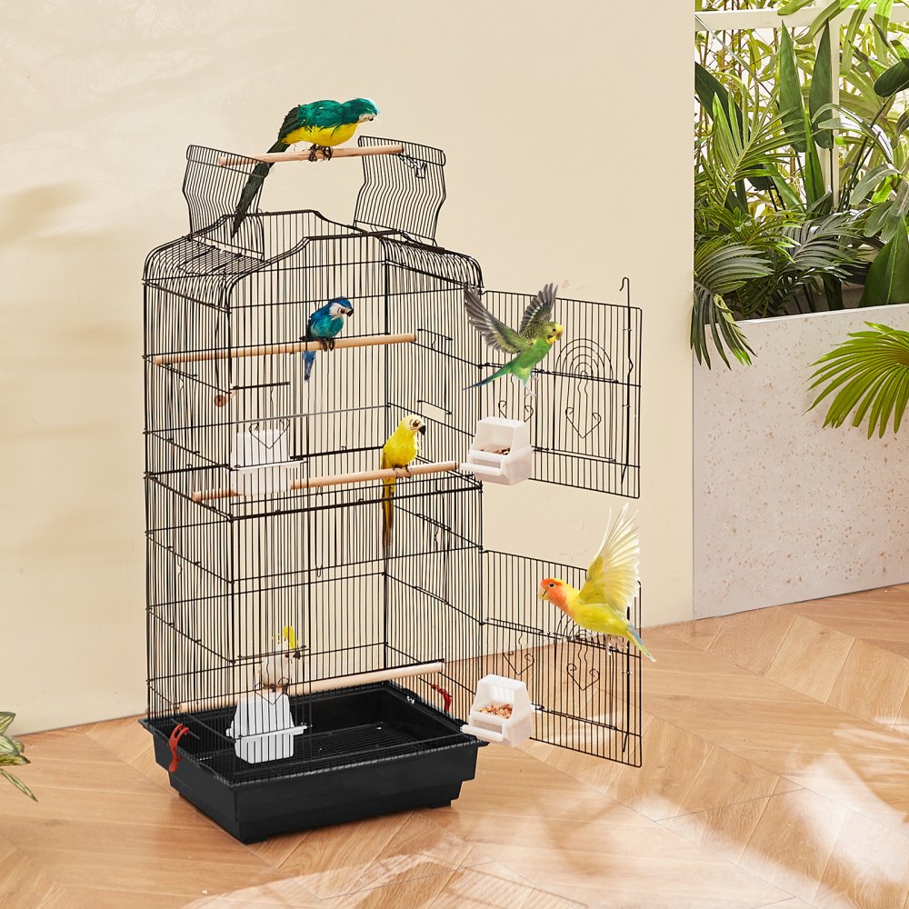VEVOR Bird Flight Cage 39 in Hanging Metal Parakeet Cage for Cockatiels Parrot 