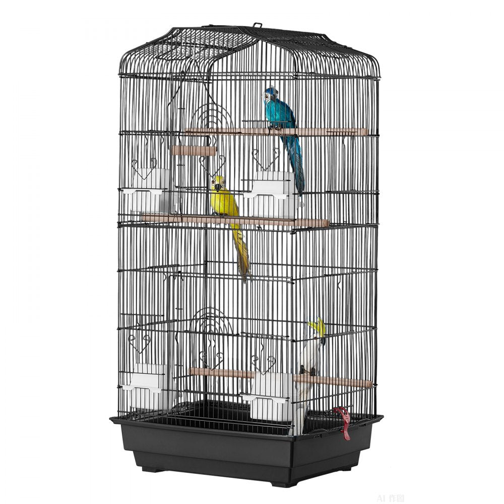 VEVOR Bird Flight Cage 39 in Hanging Metal Parakeet Cage for Cockatiels Parrot 