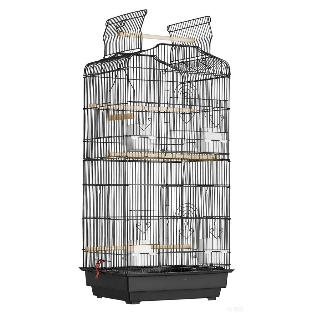 VEVOR Bird Flight Cage 39 in Hanging Metal Parakeet Cage for Cockatiels Parrot 