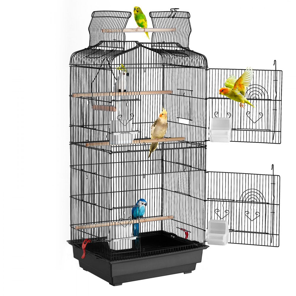 VEVOR Bird Flight Cage 39 in Hanging Metal Parakeet Cage for Cockatiels Parrot 