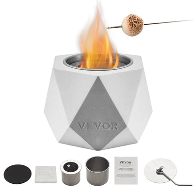 VEVOR Tabletop Fire Pit Bowl Concrete Fireplace Indoor Outdoor for Patio 