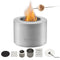 VEVOR Tabletop Fire Pit Bowl Concrete Fireplace Indoor Outdoor Patio Cylinder