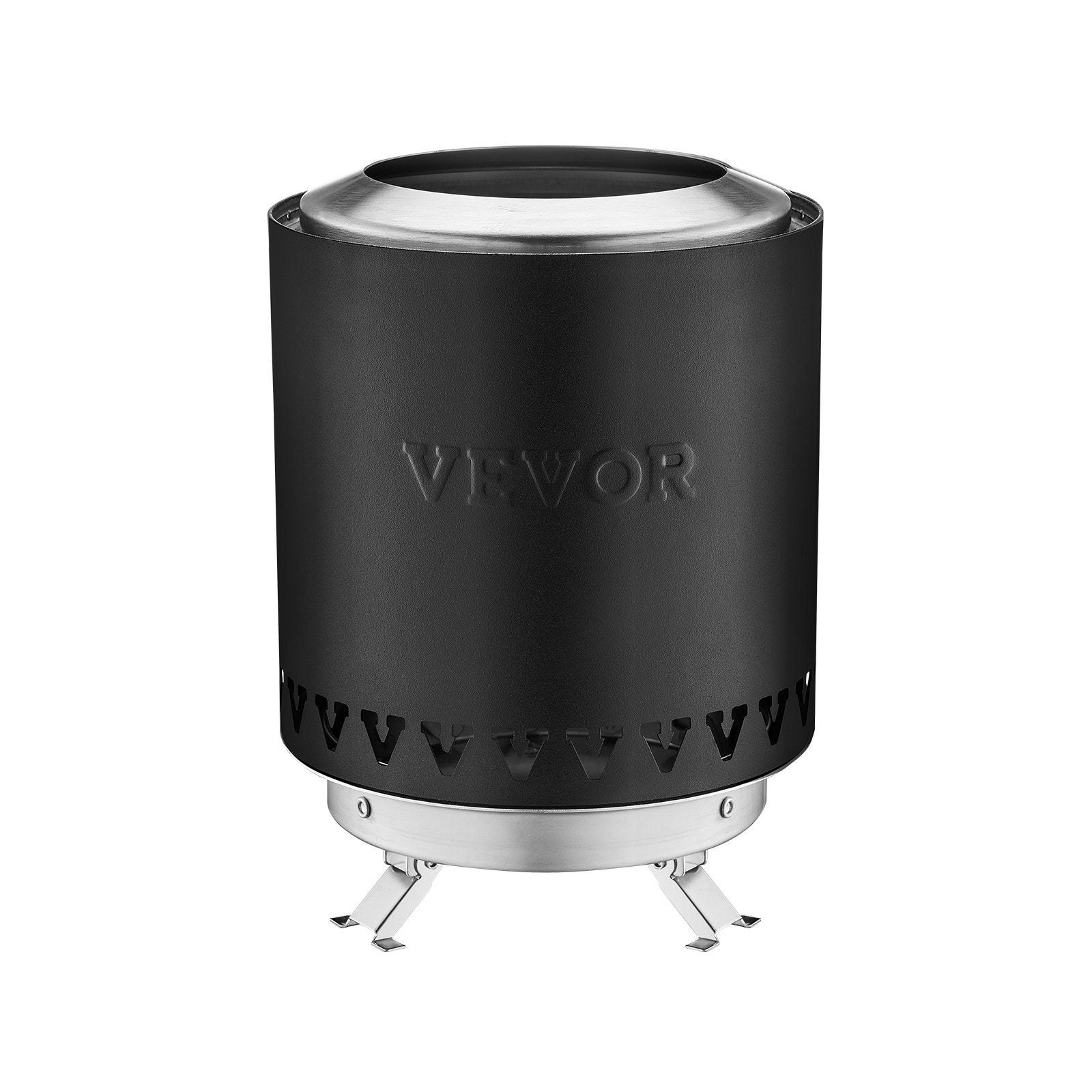 VEVOR Tabletop Fire Pit 6 inch Stainless Steel Fireplace Indoor Outdoor Black 