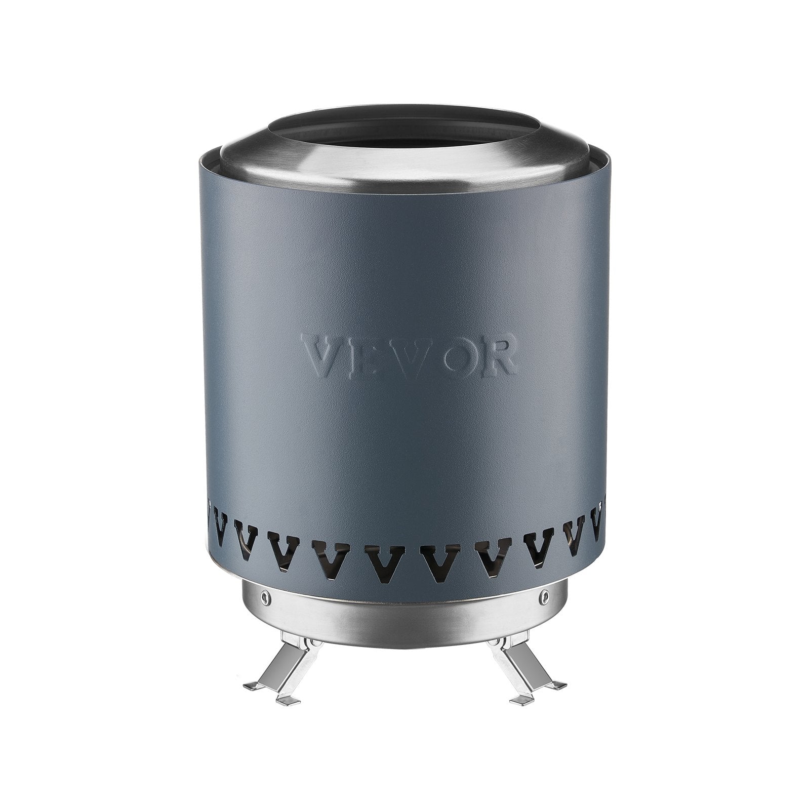 VEVOR Tabletop Fire Pit 6 inch Stainless Steel Fireplace Indoor Outdoor Blue 