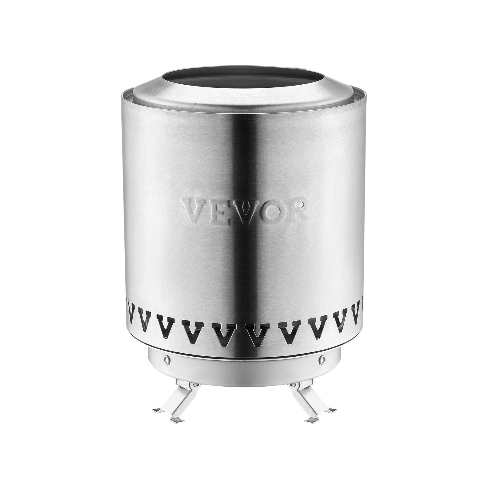 VEVOR Tabletop Fire Pit 6 inch Stainless Steel Fireplace Indoor Outdoor Silver 