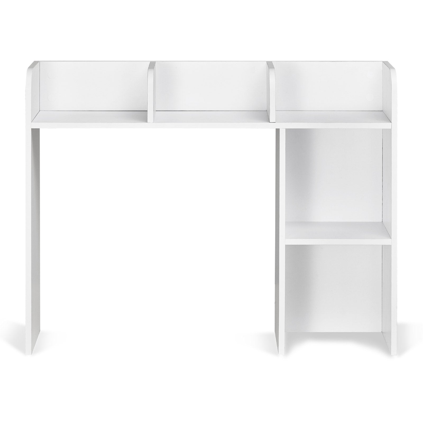 VEVOR Desktop Bookshelf White Desktop Storage Organizer 2-Tier for Office & Home 