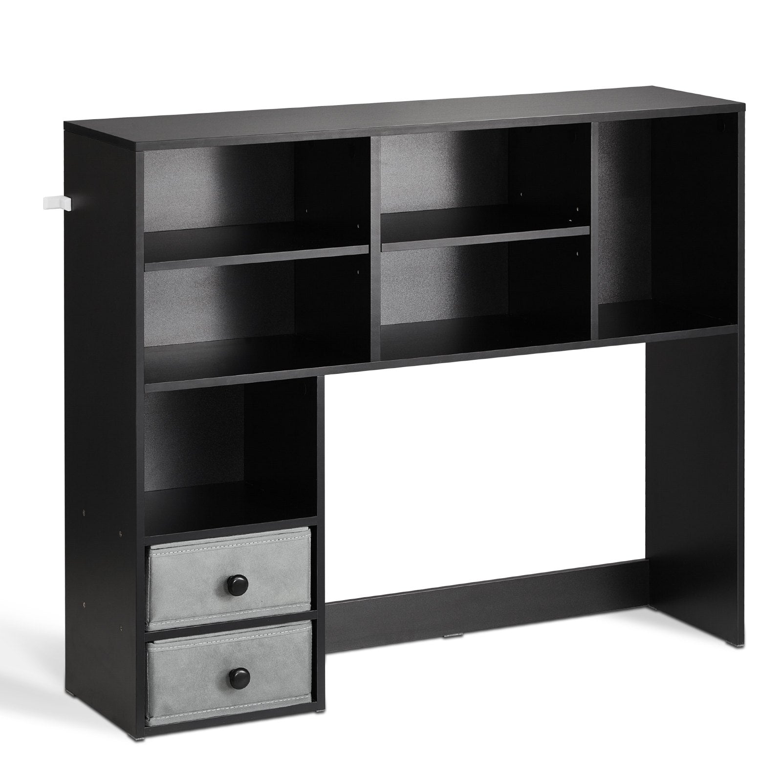 VEVOR Desktop Bookshelf Black Desktop Storage Organizer 3-Tier for Office & Home 