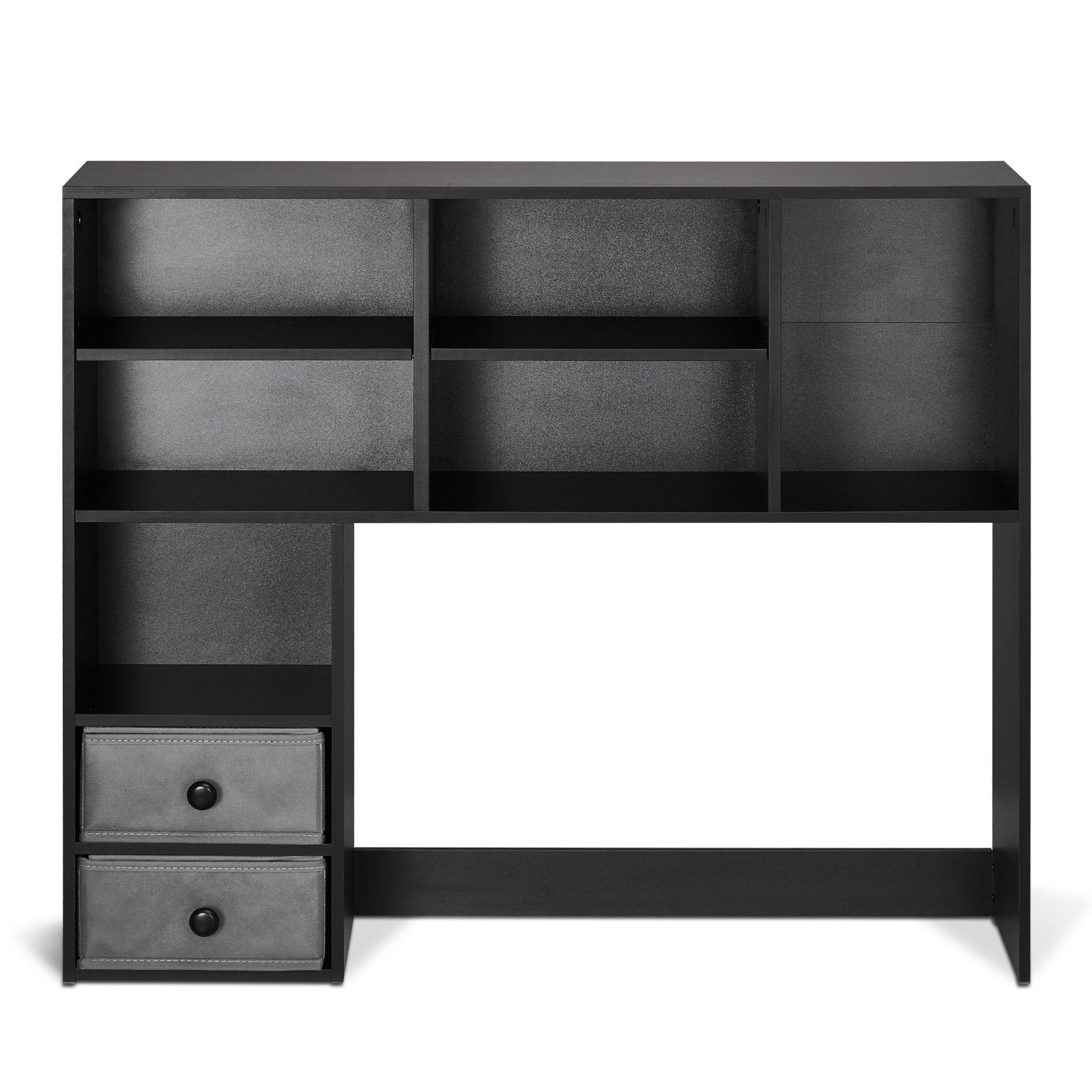 VEVOR Desktop Bookshelf Black Desktop Storage Organizer 3-Tier for Office & Home 