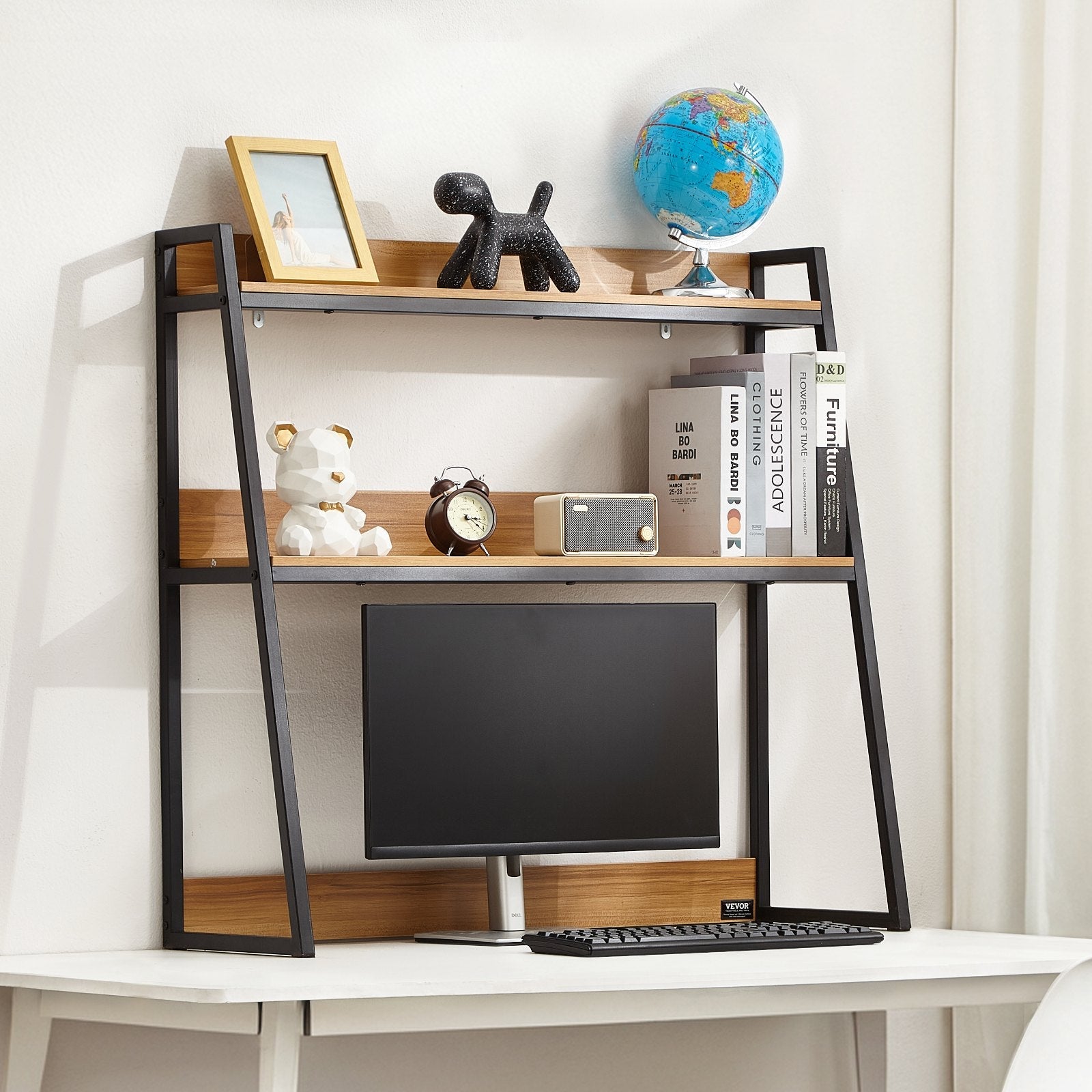 VEVOR Desktop Bookshelf Desktop Storage Organizer 2-Tier for Office and Home 
