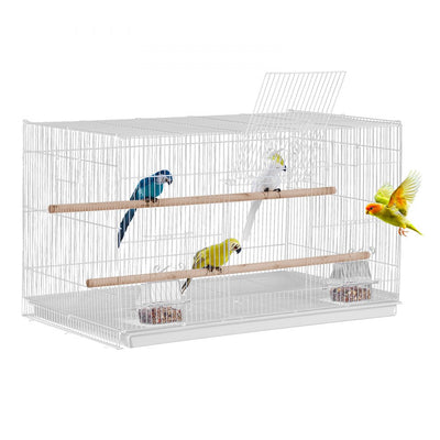 VEVOR Bird Flight Cage 18 in Small Metal Parakeet Cage for Cockatiels White 