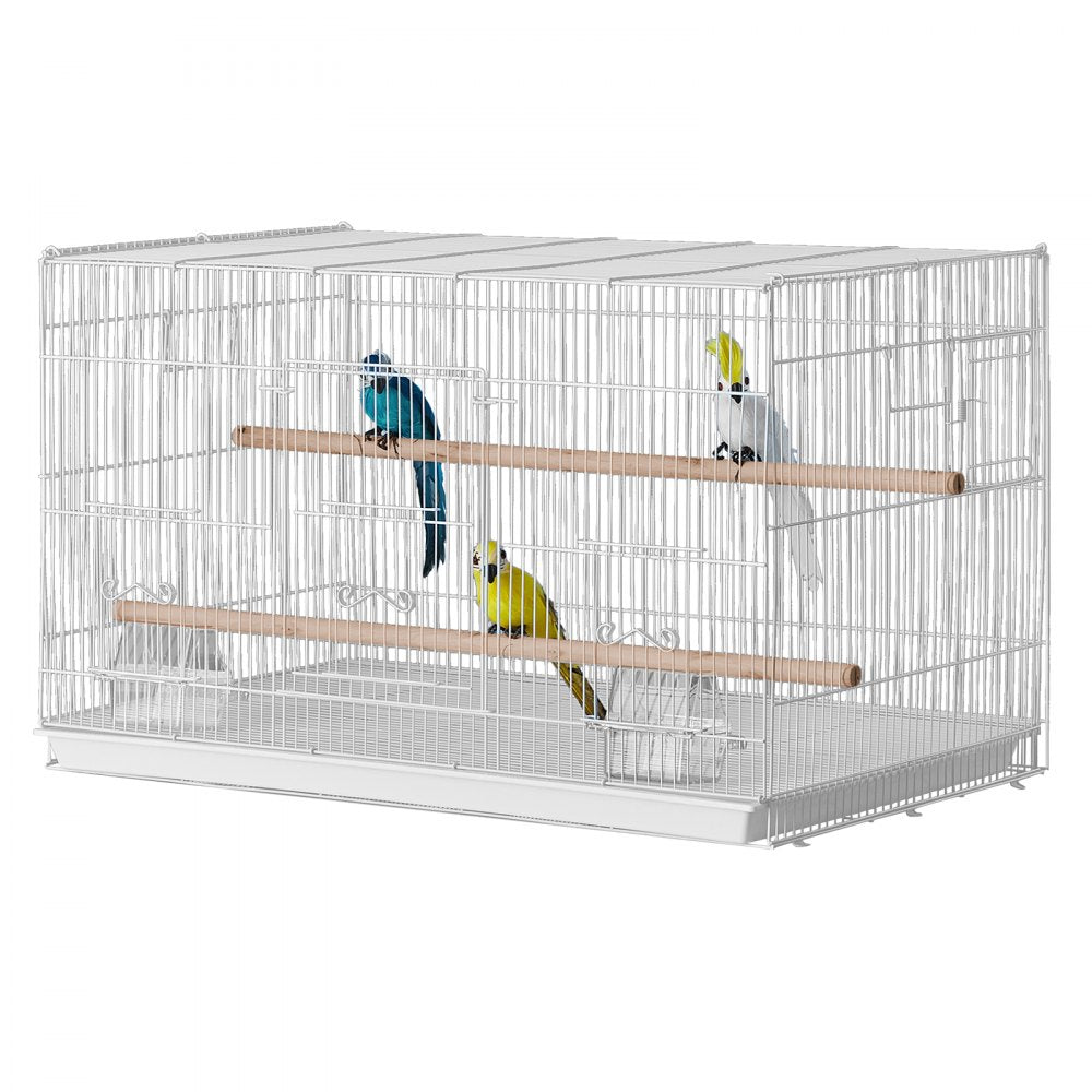 VEVOR Bird Flight Cage 18 in Small Metal Parakeet Cage for Cockatiels White 