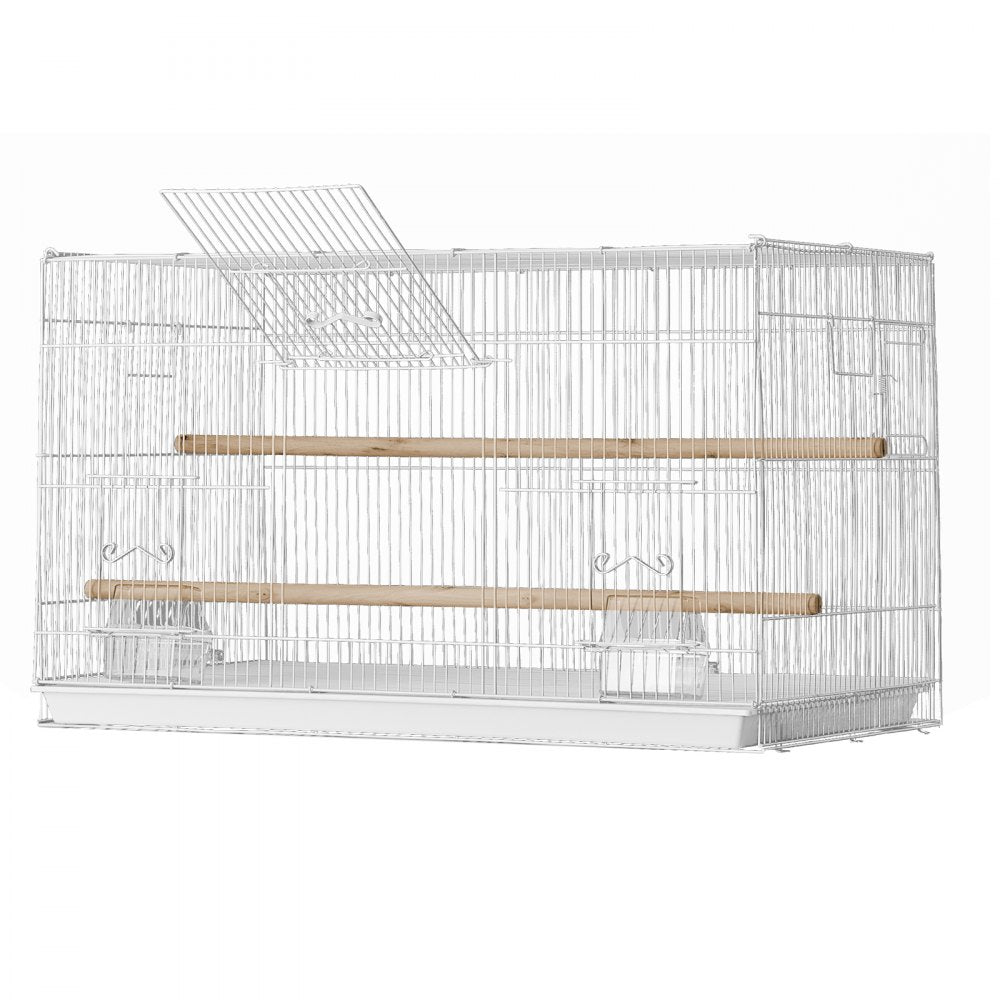 VEVOR Bird Flight Cage 18 in Small Metal Parakeet Cage for Cockatiels White 