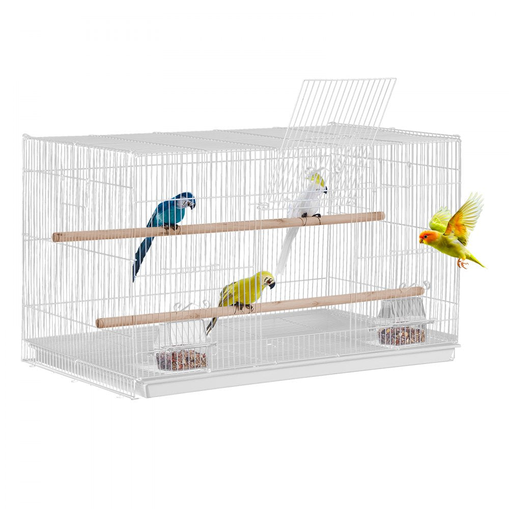 VEVOR Bird Flight Cage 18 in Small Metal Parakeet Cage for Cockatiels White 