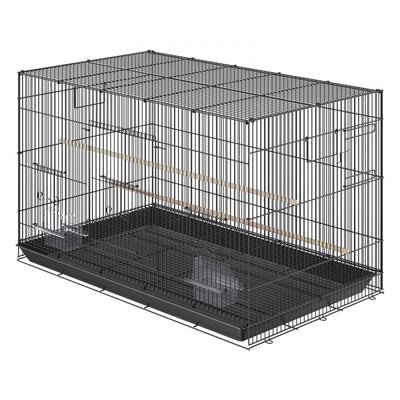 VEVOR 30 inch Bird Cage, Metal Large Parakeet Cages for Cockatiels Small Parrot Budgies Lovebirds Canaries, Pet Bird Cage with Rolling Stand and Tray 
