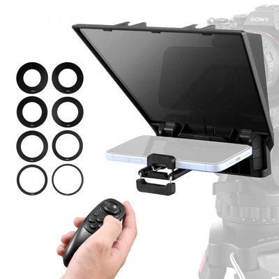 VEVOR 8'' Portable Teleprompter Remote for Webcam Smartphone Live Streaming 