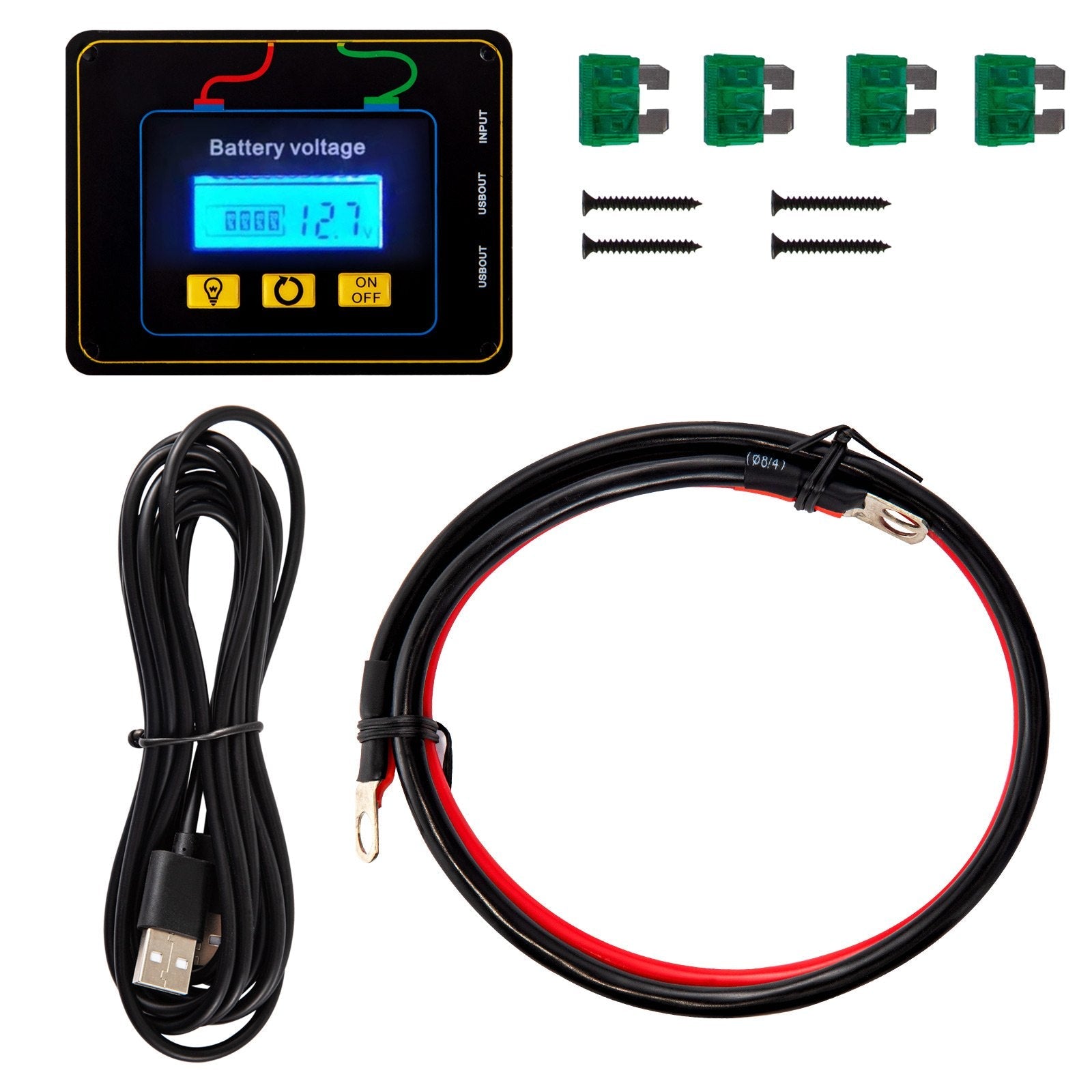 VEVOR Power Inverter, 2000W Modified Sine Wave Inverter, DC 24V to AC 120V Car Converter, with LCD Display, Remote Controller, LED Indicator, AC Outlets Inverter for Truck RV Car Boat Travel Camping 