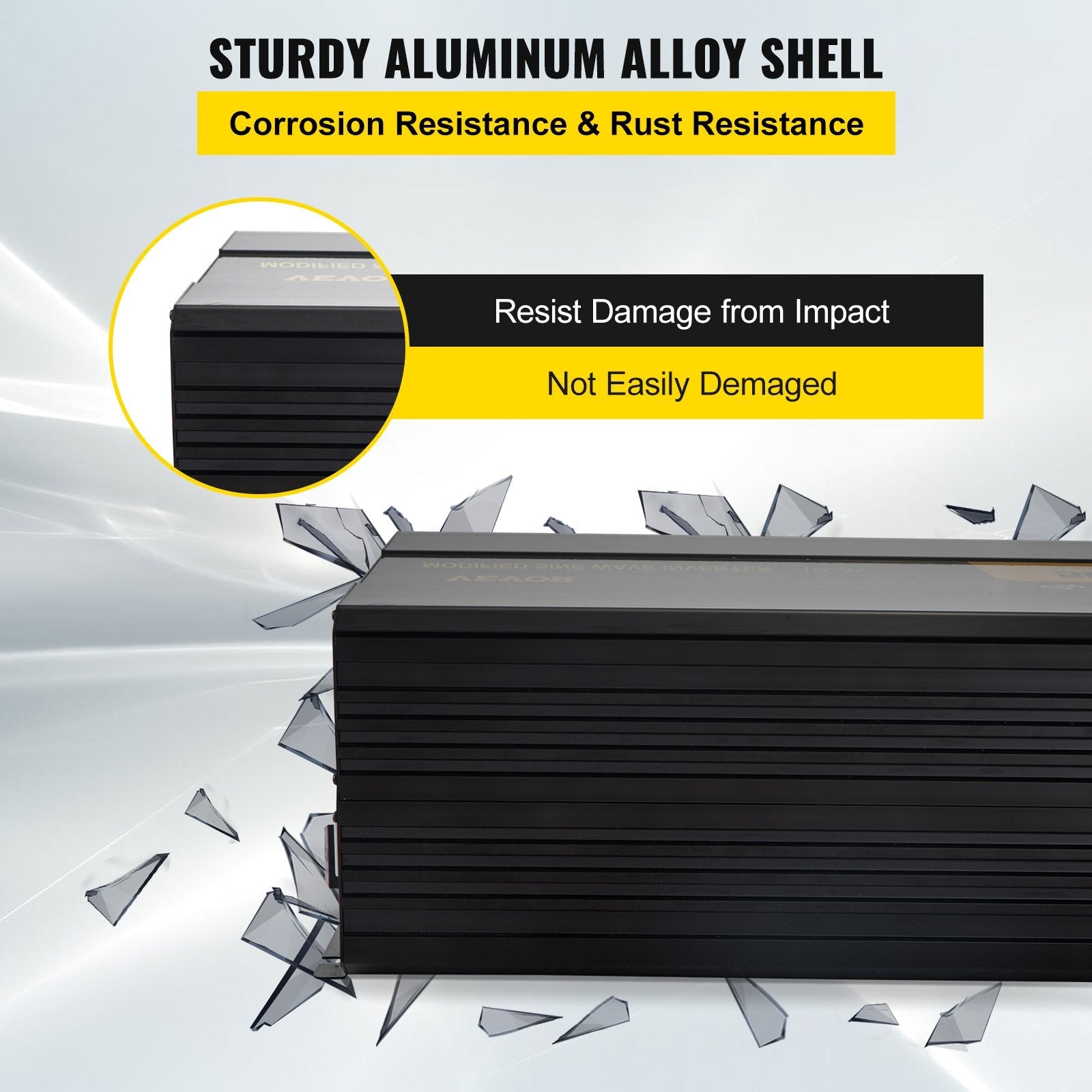 VEVOR Power Inverter, 5000W Modified Sine Wave Inverter, DC 12V to AC 110V Car Converter, with LCD Display, Remote Controller, LED Indicator, GFCI Outlets Inverter for Truck RV Car Boat Travel Camping 