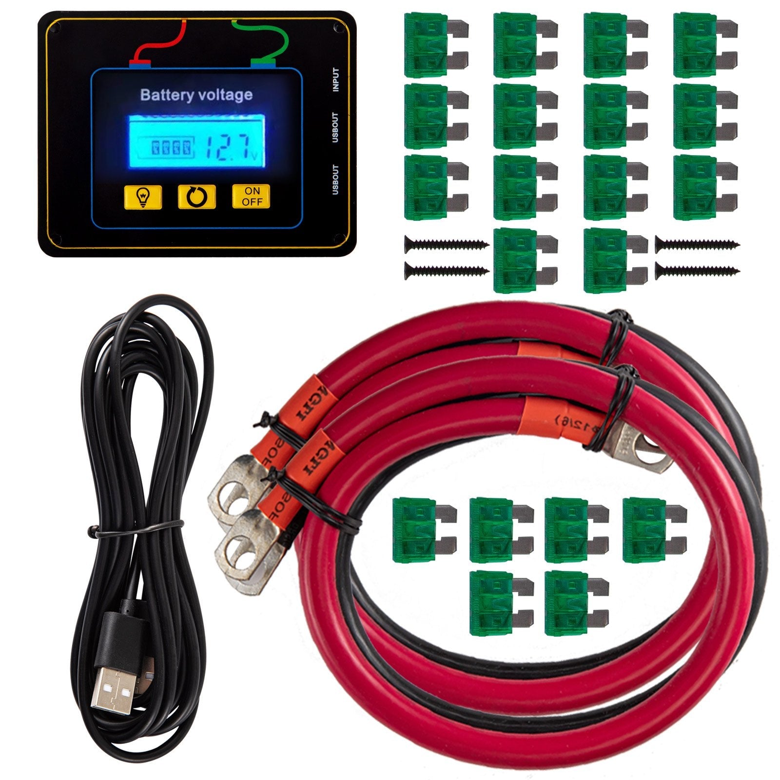 VEVOR Power Inverter, 5000W Modified Sine Wave Inverter, DC 12V to AC 110V Car Converter, with LCD Display, Remote Controller, LED Indicator, GFCI Outlets Inverter for Truck RV Car Boat Travel Camping 