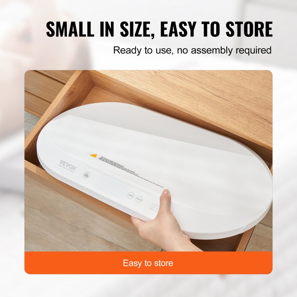 VEVOR Baby Scale Smart Bluetooth Infant Digital Scale with Measuring Tape 88LBS 