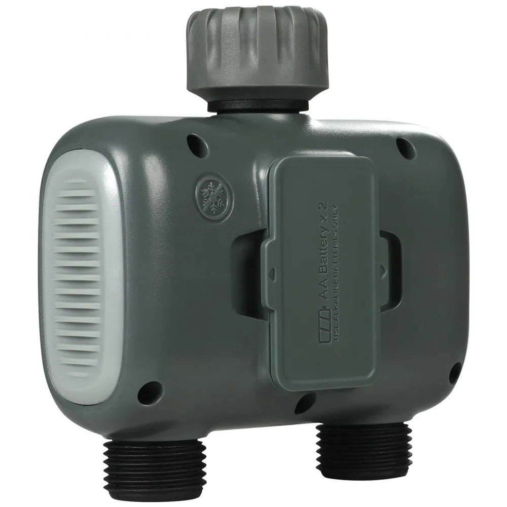 VEVOR WiFi Sprinkler Timer 2 Outlets Smart Hose Faucet Water Timer Bluetooth