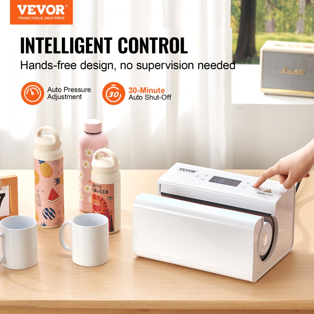 VEVOR Auto Tumbler Heat Press Machine 11-30oz Sublimation Mug Heat Press White 