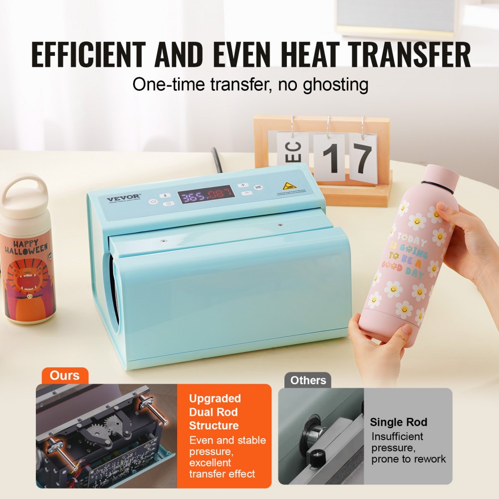 VEVOR Auto Tumbler Heat Press Machine 11-30oz Sublimation Mug Heat Press Blue 