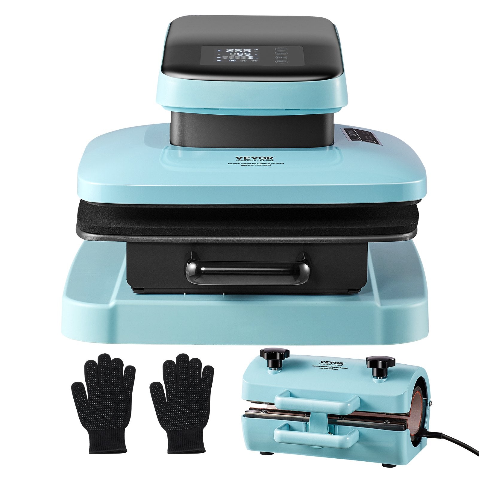 VEVOR Auto Heat Press Machine Kit Tumbler Press 2-in-1, 15 x 15 in Smart T Shirt Press Machine with Auto Release, Tumbler Press Machine for 11-30 oz Tumblers, for Sublimation Heat Transfers Projects 