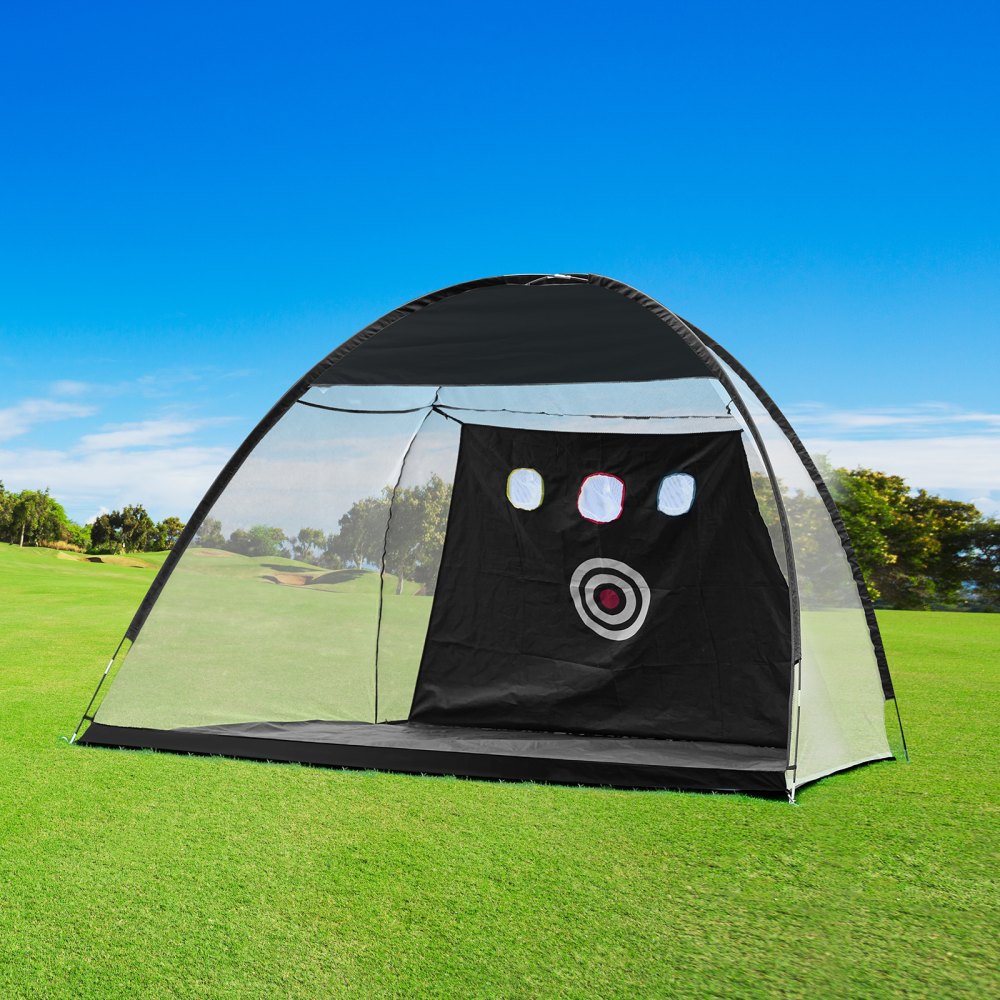 VEVOR Golf Net, 10x7ft Golf Practice Net, Indoor Outdoor Home Golf Swing Training, Golf Hitting Aid Net with Target and Carry Bag, for Backyard Driving Chipping, Gift for Men, Golf Lovers, Sports Game 