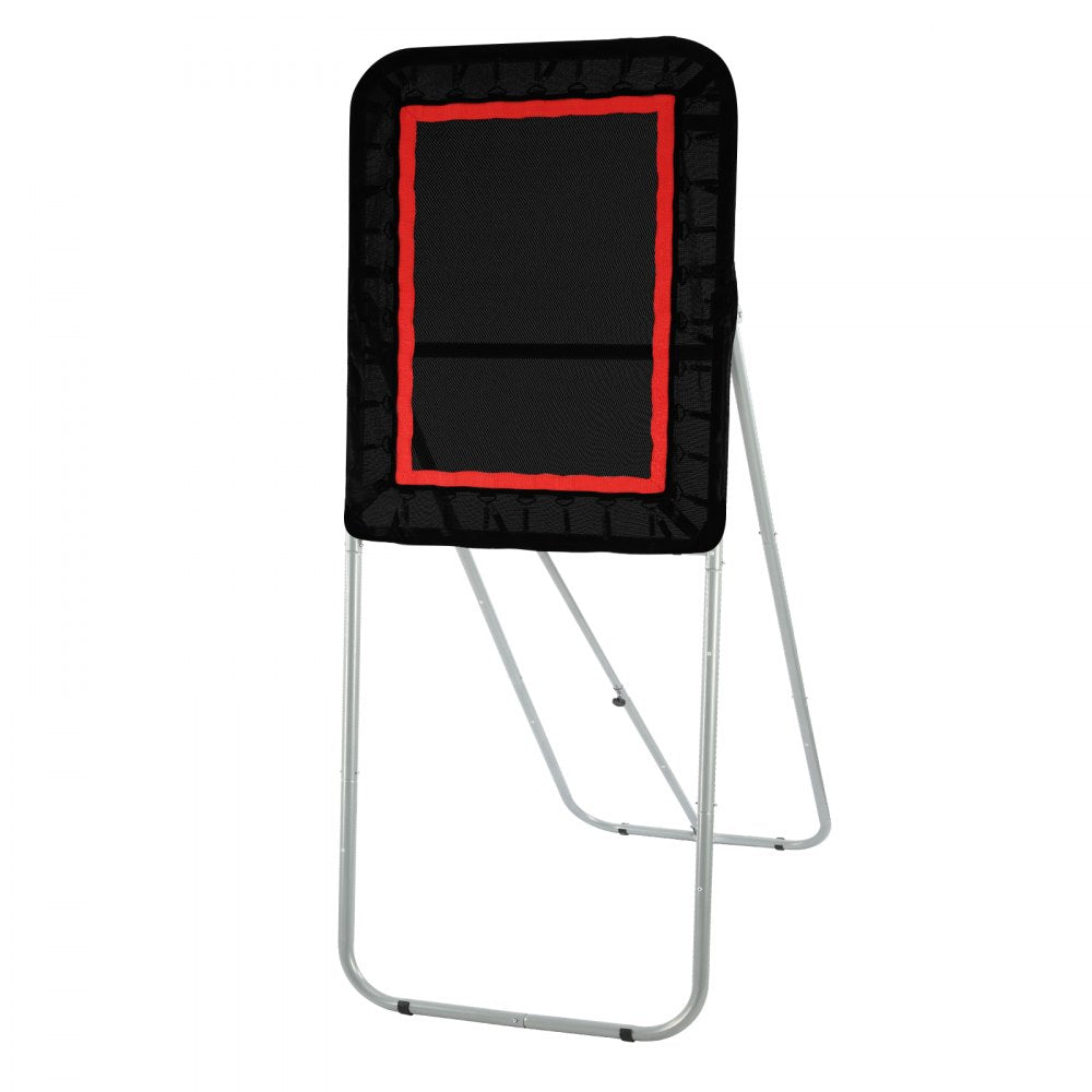VEVOR Folding Lacrosse Rebounder for Backyard, 3x4 Ft Volleyball Bounce Back Net, Pitchback Throwback Baseball Softball Return Training Screen, Adjustable Angle Shooting Practice Training Wall, Black 