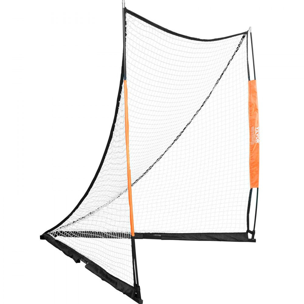 VEVOR Lacrosse Goal, 6' x 6' Lacrosse Net, Portable Lacrosse Goal with Carry Bag, Fiberglass Rod Backyard Lacrosse Training Equipment, Easy Setup Collegiate Goal, Perfect for Youth Adult Training 