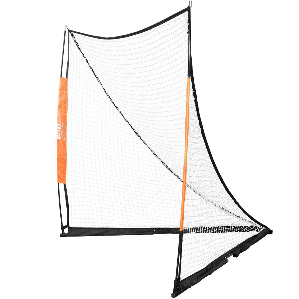 VEVOR Lacrosse Goal, 6' x 6' Lacrosse Net, Portable Lacrosse Goal with Carry Bag, Fiberglass Rod Backyard Lacrosse Training Equipment, Easy Setup Collegiate Goal, Perfect for Youth Adult Training 