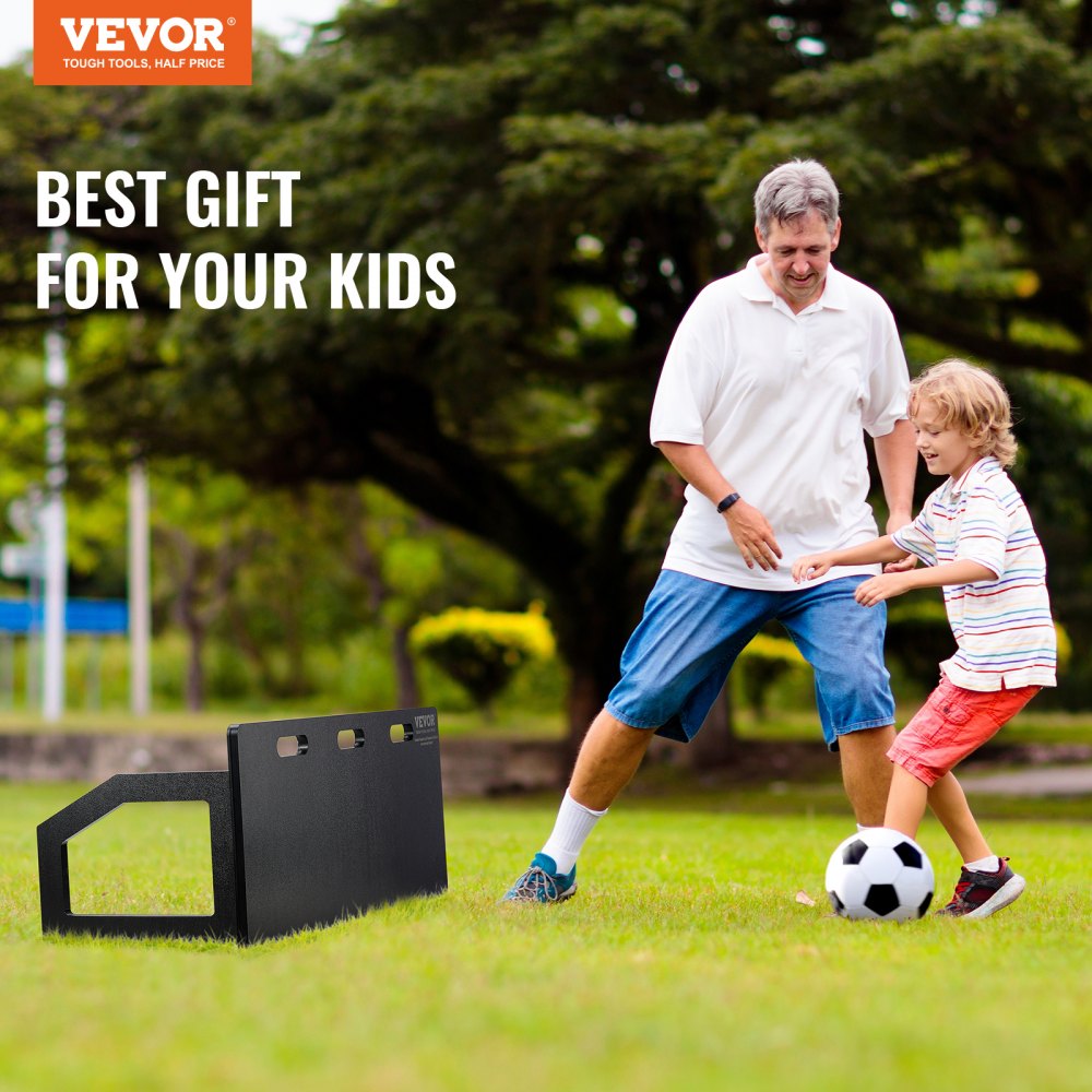 VEVOR Soccer Rebounder Board, 40"X16" Portable Soccer Wall with 2 Angles Rebound, Foldable HDPE Kickback Rebound Board, Soccer Training Equipment for Kids and Adults, Passing & Shooting Practice 