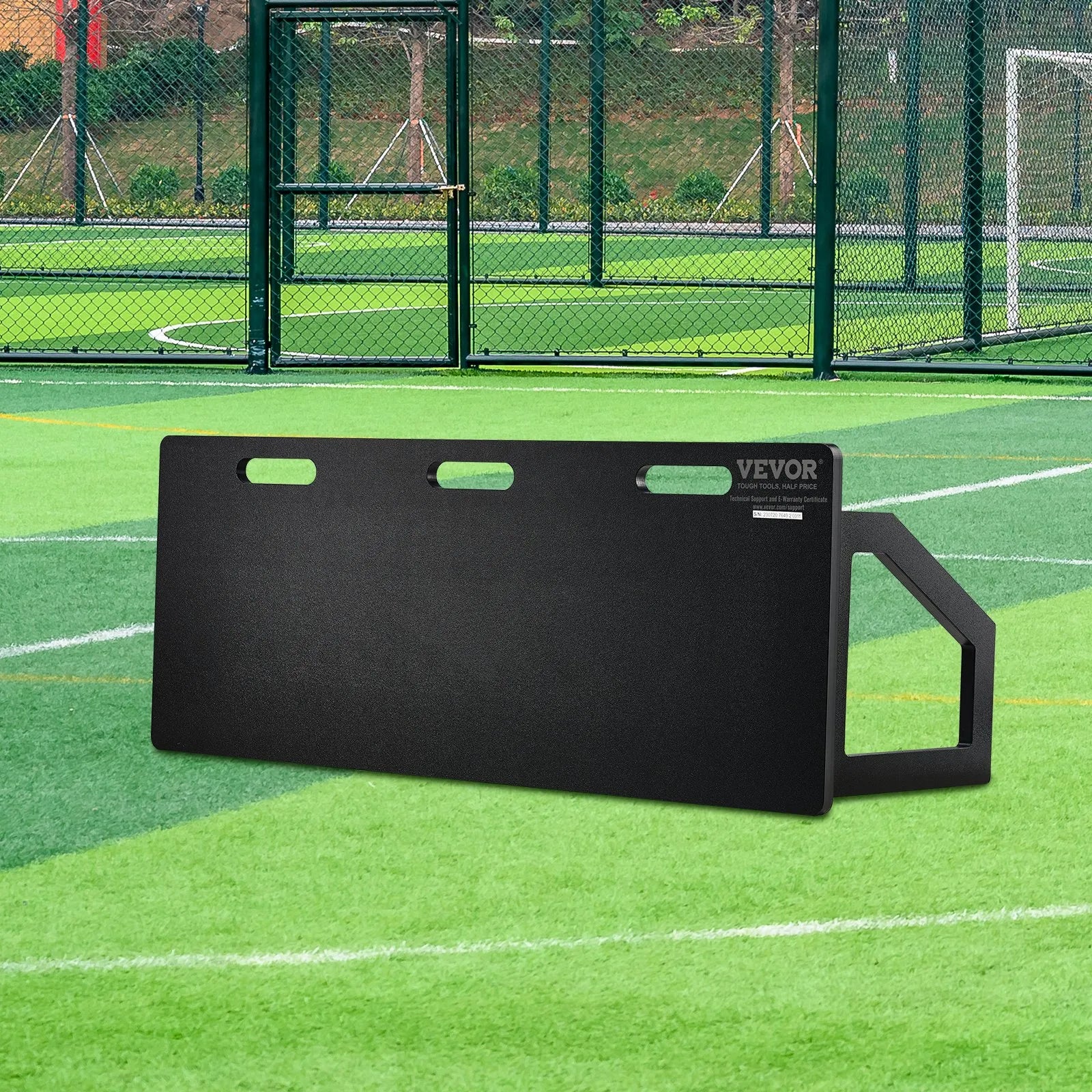 VEVOR Soccer Rebounder Board, 45"X18" Portable Soccer Wall with 2 Angles Rebound, Foldable HDPE Kickback Rebound Board, Soccer Training Equipment for Kids and Adults, Passing & Shooting Practice