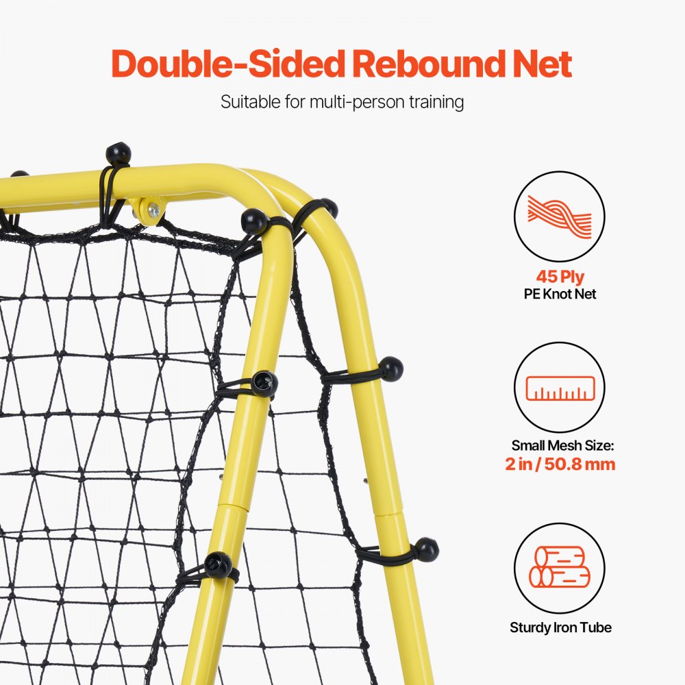 VEVOR 40"x35"x37" Soccer Rebounder Net Kick-Back Portable Football Training Gift 