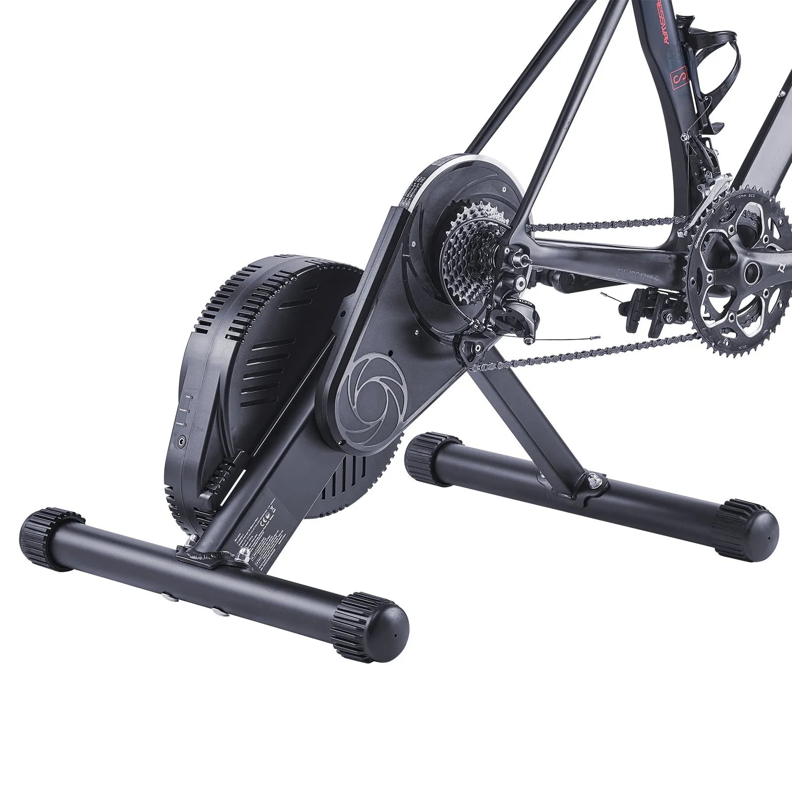 VEVOR Bike Trainer, 1-13 Level, 26-29 in & 700C Wheels, Smart Bicycle Stationary Stand for Indoor Exercise Riding with Front Wheel Riser Block, Fits Road and Mountain Bikes, Compatible with Zwift App 