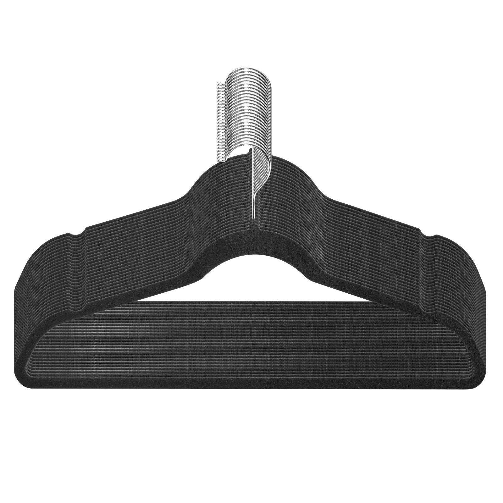 VEVOR Velvet Hangers 50 Pack Black Non-Slip Hangers with 360 Degree Swivel Hook 