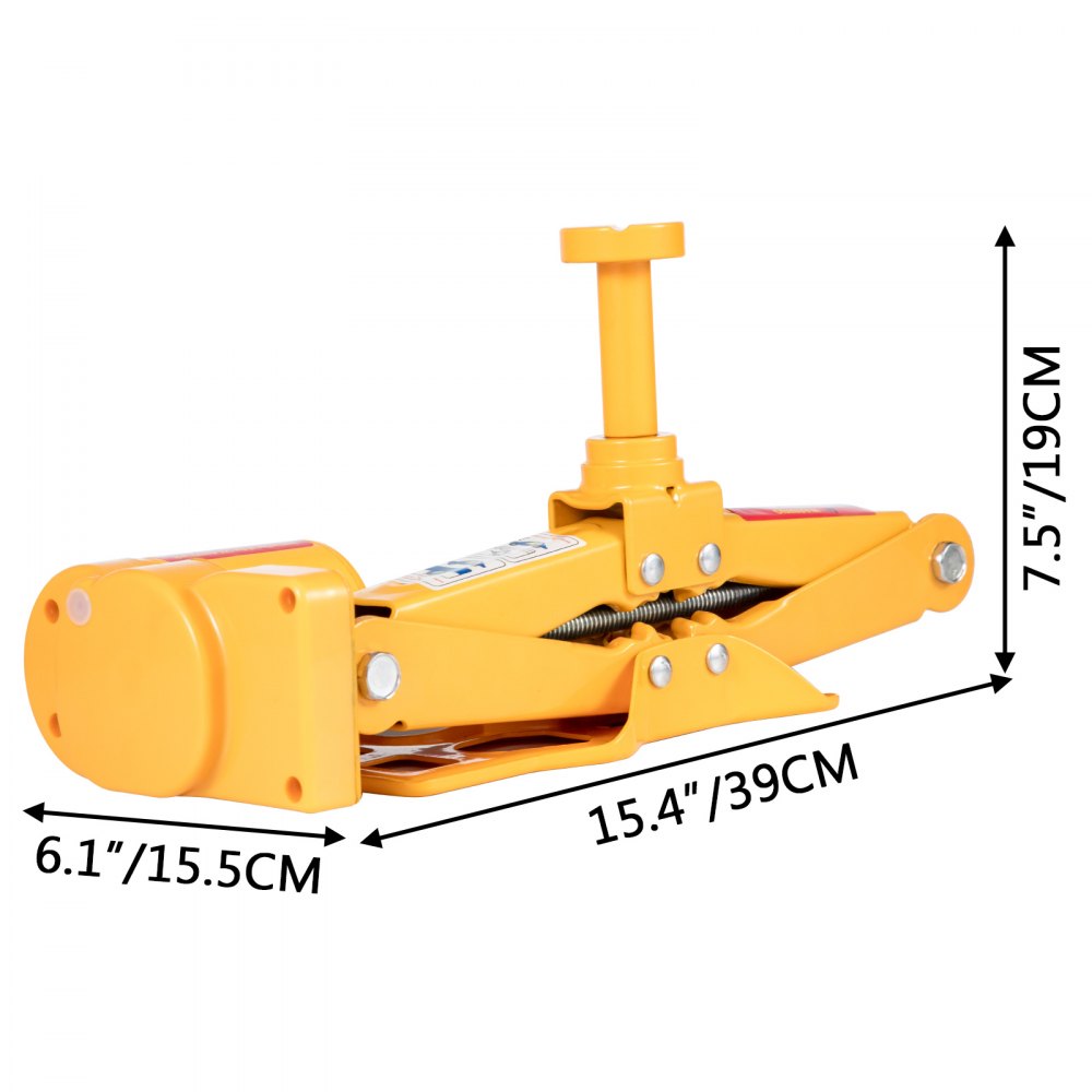 VEVOR Electric Car Jack Kit, 3 Ton 6600 LBS Electric Scissor Jack, 4.7\"-17.7\" Lift Range, Automatic 12V for Car Sedan and SUV, with Hand Crank for Tire Change Replacement 