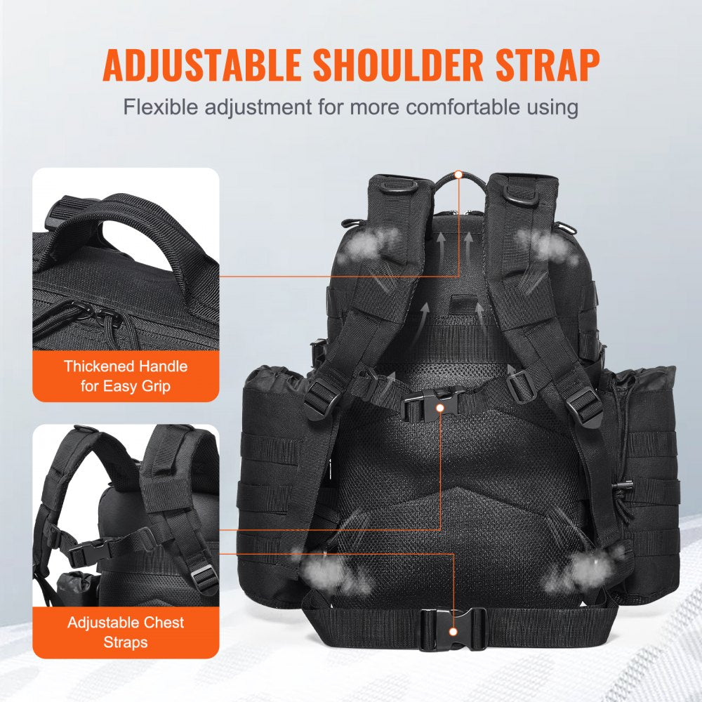 VEVOR Tactical Backpack 25L Military Backpack with Molle Mode & 3 Compartments 