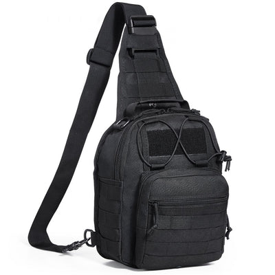 VEVOR Tactical Sling Bag 10L Military Rover Shoulder Sling Backpack Black 