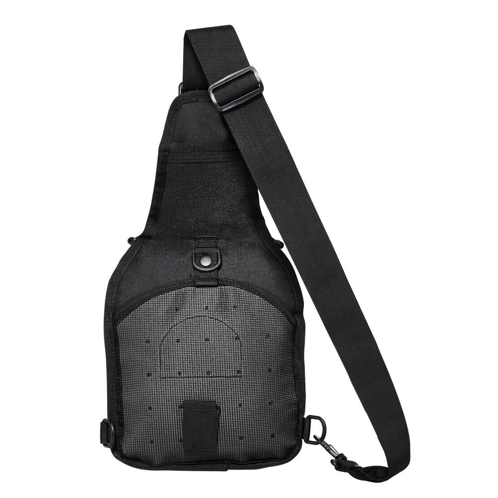 VEVOR Tactical Sling Bag 10L Military Rover Shoulder Sling Backpack Black 