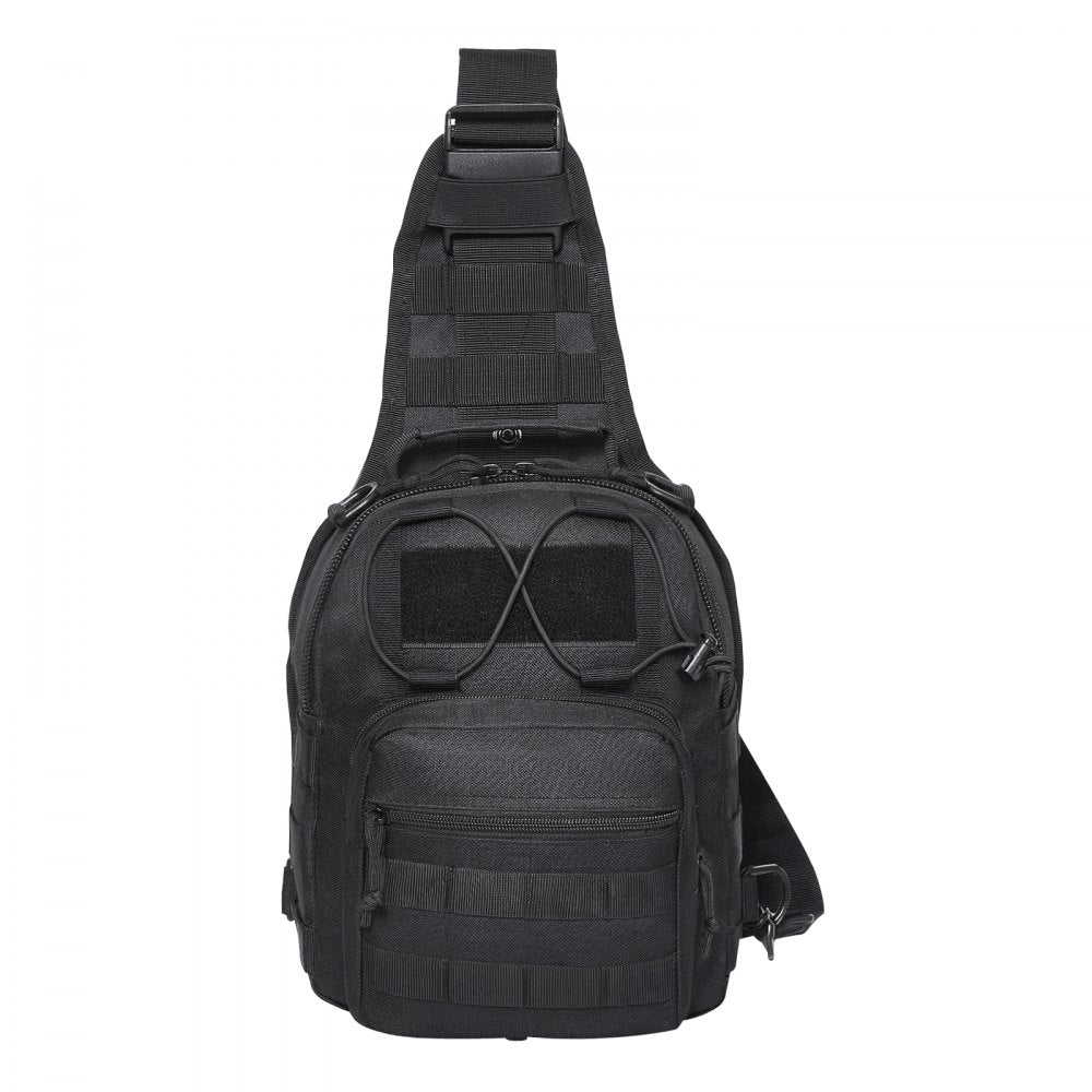 VEVOR Tactical Sling Bag 10L Military Rover Shoulder Sling Backpack Black 