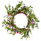 VEVOR Artificial Decorative Wreath 22 in Pink Green Daisies Year Round Wreath