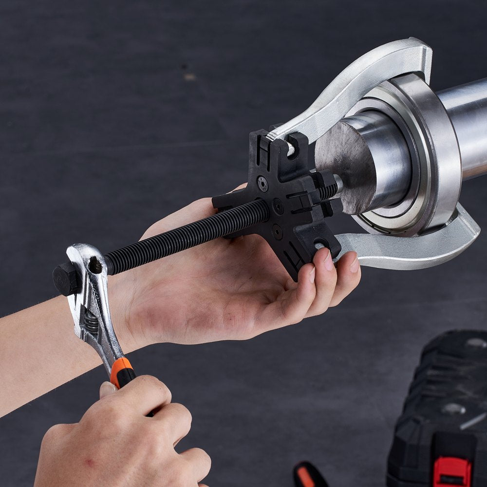 VEVOR Gear Puller Set, 3" and 7" Puller Kit, 3 Jaw Gear Bearing Flywheel Pulley Removal Tool, 2 or 3 Reversible Jaws Wheel Puller, Vertically and Horizontally, External and Internal, 2-Piece 