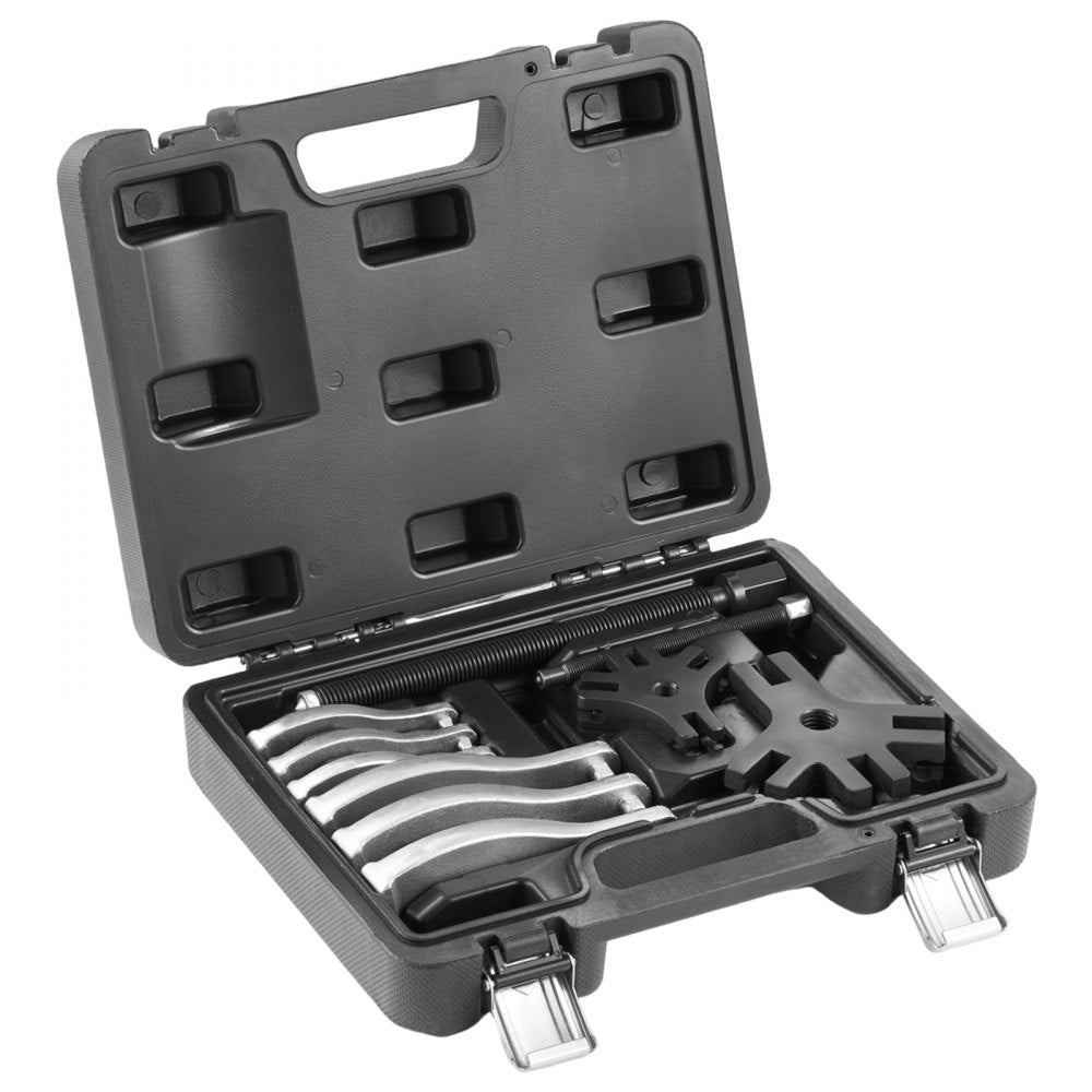 VEVOR Gear Puller Set, 3" and 7" Puller Kit, 3 Jaw Gear Bearing Flywheel Pulley Removal Tool, 2 or 3 Reversible Jaws Wheel Puller, Vertically and Horizontally, External and Internal, 2-Piece 
