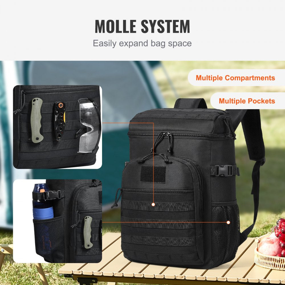VEVOR Cooler Bag 25L Insulated Lunch Bag Molle Design & Removable Storage Bags 