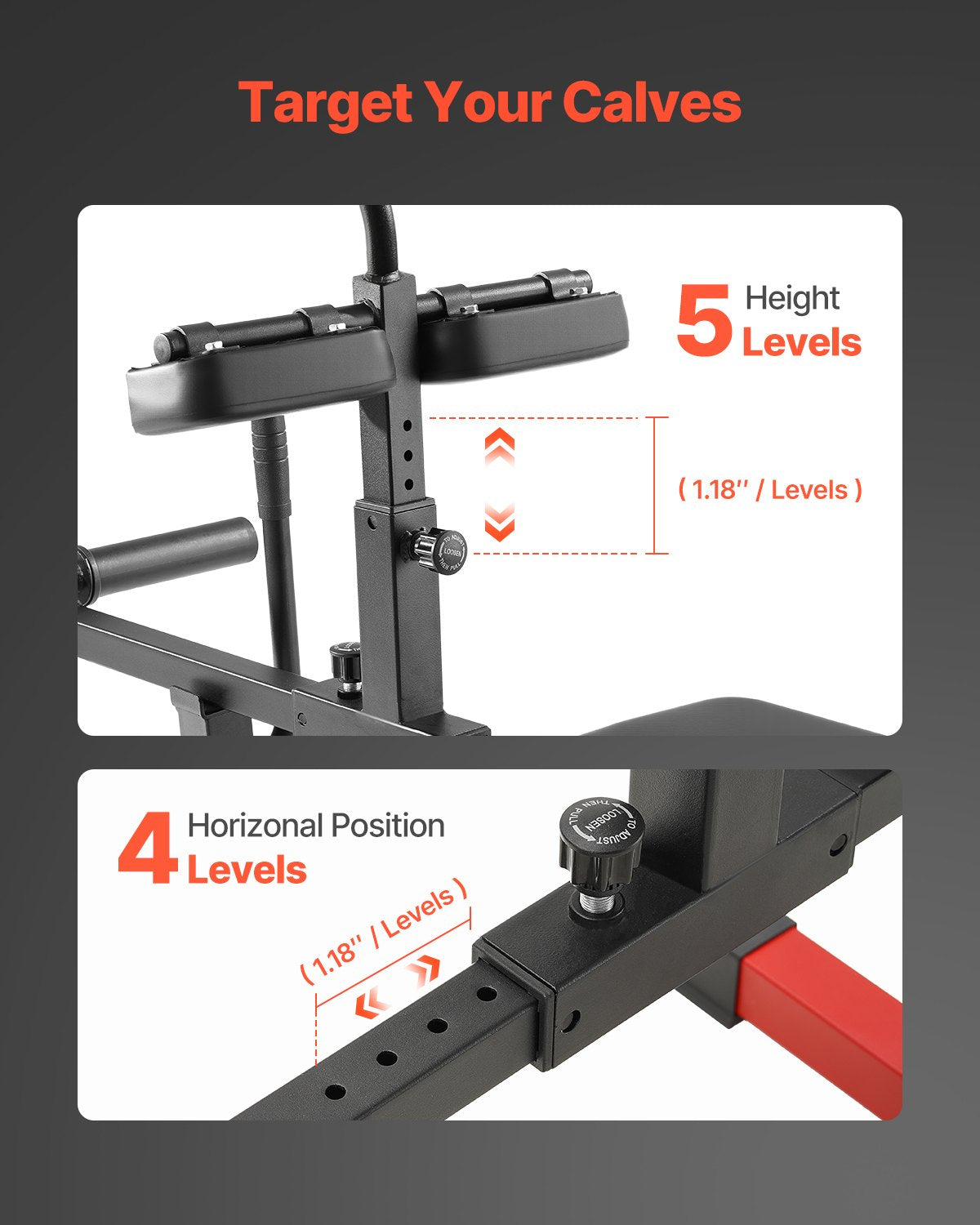 VEVOR Seated Calf Machine Calf Raise Equipment Seated Leg Exercise Home Gym 