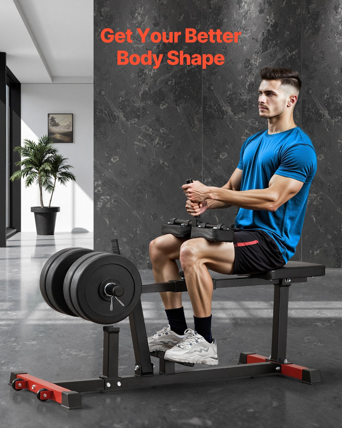 VEVOR Seated Calf Machine Calf Raise Equipment Seated Leg Exercise Home Gym 