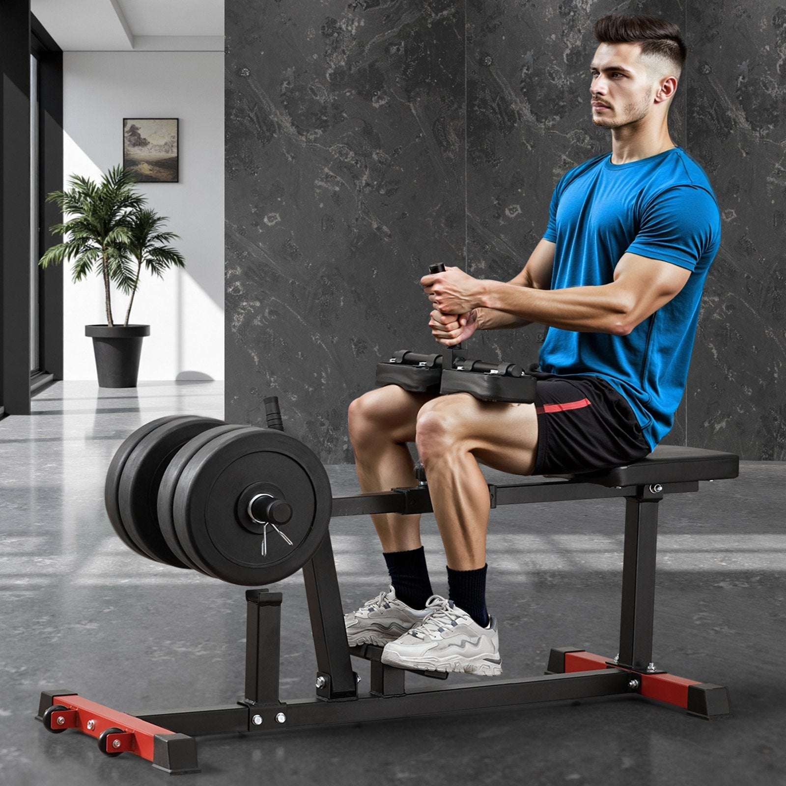VEVOR Seated Calf Machine Calf Raise Equipment Seated Leg Exercise Home Gym 
