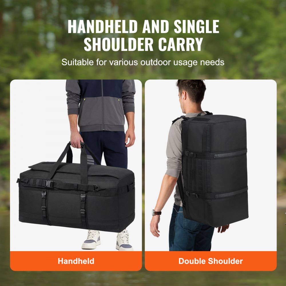 VEVOR Tactical Duffle Bag 100L Gym Bag Duffle with Molle Design and Multi-mesh Bag 